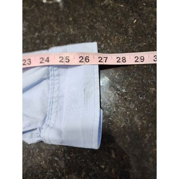 Five Four Men's Blue Dress Shirt, 2XL - Picture 5 of 10